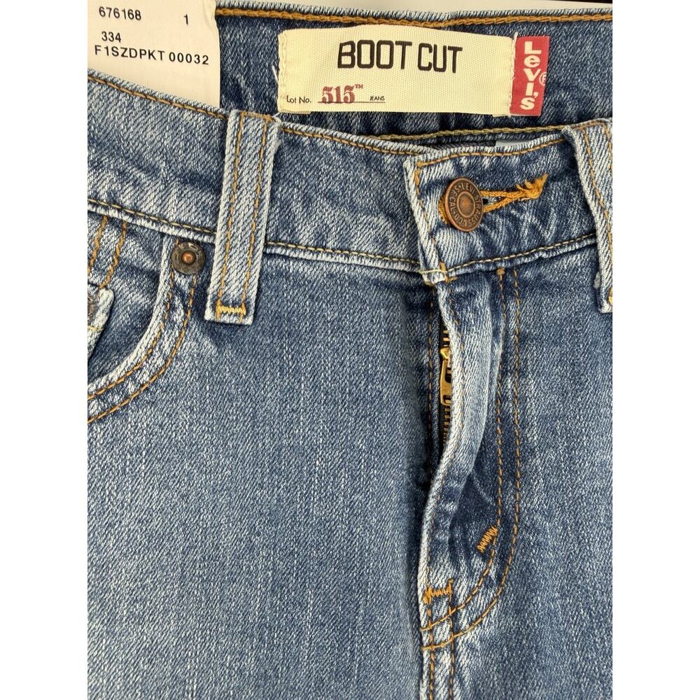Levi's 515 Boot Cut Stretch Denim Blue Jeans Womens Size 8 Long Cowgirl Rodeo - Picture 4 of 7